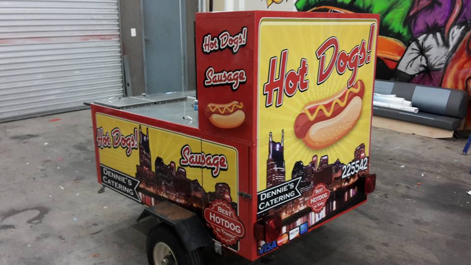 Custom vehicle wraps for food trucks and carts